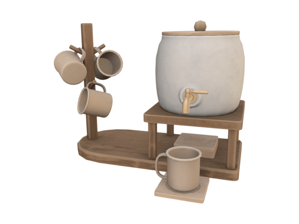 Maxis Match Comiko Kitchen Time Tea Station - The Sims 4 Custom Content