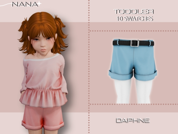Maxis Match 7NANA (Daphne) Belt Shorts - The Sims 4 Custom Content