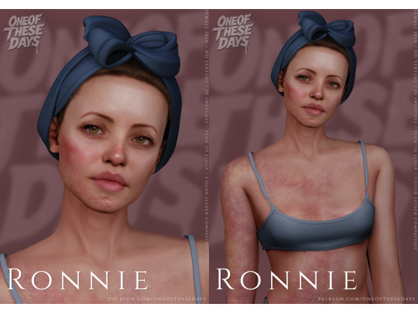 Alpha Ronnie Visibility Collection Burn Survivor SKIN SKINOVERLAY lipstick tray files - The Sims 4 Custom Content