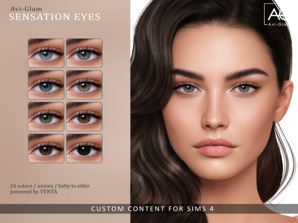 Alpha Sensation Eyes by VentaStudio - The Sims 4 custom content