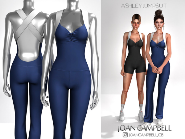 Alpha ASHLEY JUMPSUIT by Joan_Campbell_Beauty_ - The Sims 4 Custom Content