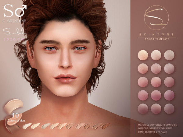 Alpha sclub_ts4_skin_ 0326 M Club by S - The Sims 4 Custom Content