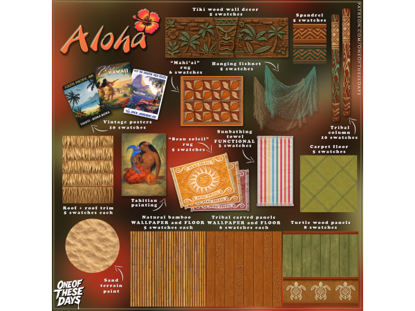 Alpha OOTD BuildBuy Aloha - The Sims 4 Custom Content