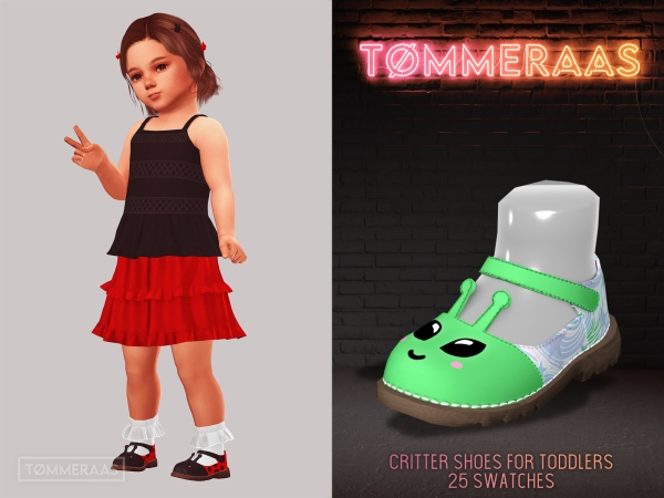 Mix TØMMERAAS Critter Shoes for Toddlers - The Sims 4 Custom Content