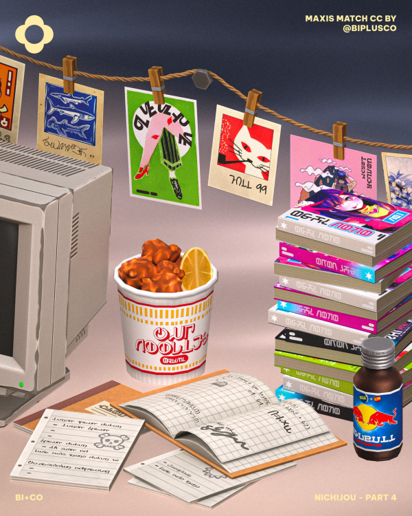 Maxis Match Nichijou Part 4 by simsfinds - The Sims 4 Custom Content