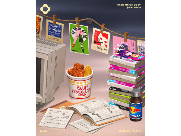 Maxis Match Nichijou Part 4 by BIplusCO - The Sims 4 Custom Content