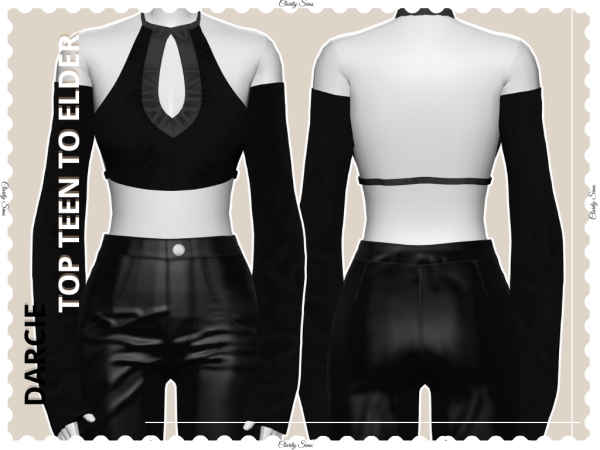 Alpha Darcie Top Teen to Elder by clarity-sims - The Sims 4 Custom Content