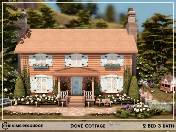 Maxis Match Dove Cottage - The Sims 4 Custom Content