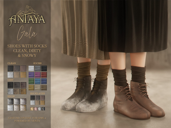 Alpha Antaya Gala Shoes by VentaStudio - The Sims 4 Custom Content