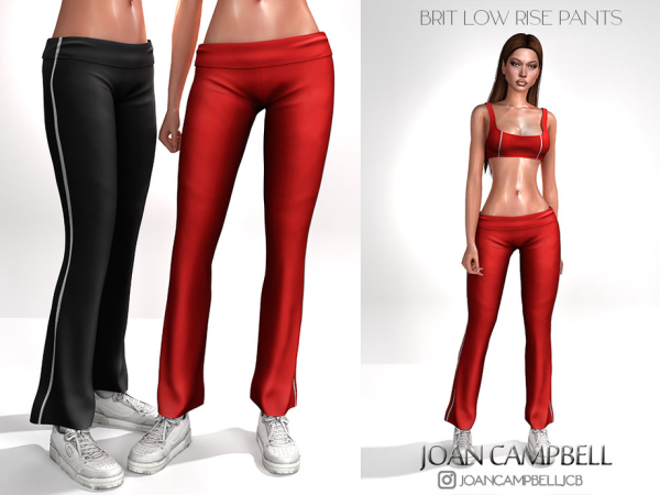 Alpha BRIT LOW RISE PANTS by thesimsresource - The Sims 4 Custom Content