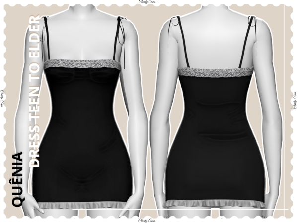 Alpha Quênia Dress Teen to Elder - The Sims 4 Custom Content