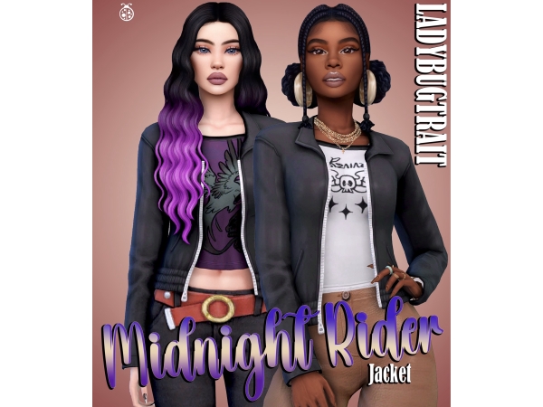 Maxis Match Midnight Rider jacket - The Sims 4 Custom Content