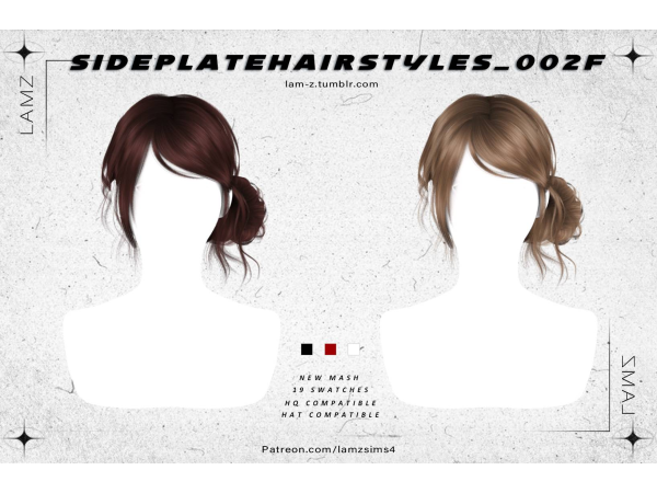 Alpha LAMZ_SidePlateHairstyles_002F - The Sims 4 Custom Content