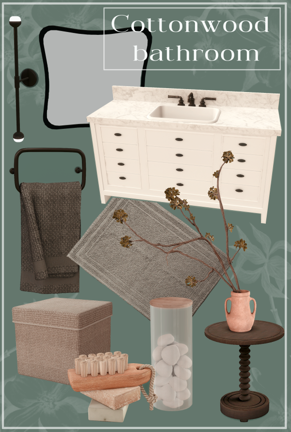 Alpha Cottonwood bathroom by simsfinds - The Sims 4 Custom Content