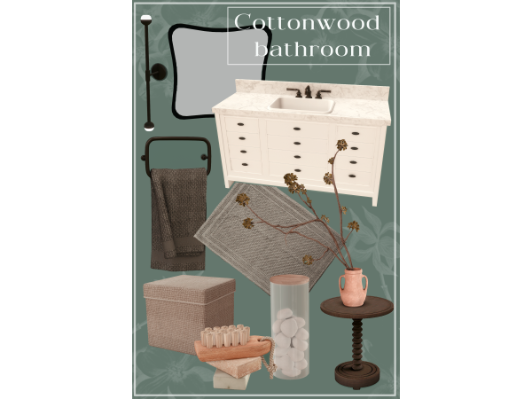 Alpha Cottonwood bathroom by pinkboxdesign - The Sims 4 Custom Content