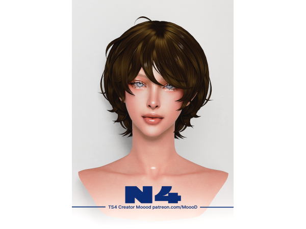 Maxis Match [SIMS4TS4] MoooD Maxis Match Hair N4 - The Sims 4 Custom Content