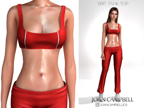 Alpha BRIT TANK TOP by Joan_Campbell_Beauty_ - The Sims 4 Custom Content