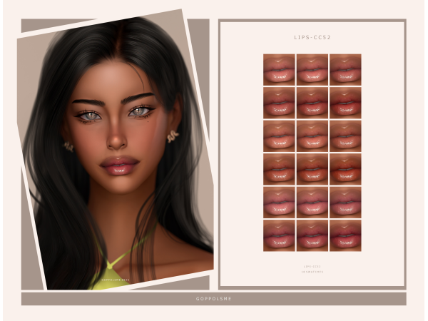 Alpha GPME GOLD Lips CC52 by goppolsme - The Sims 4 Custom Content