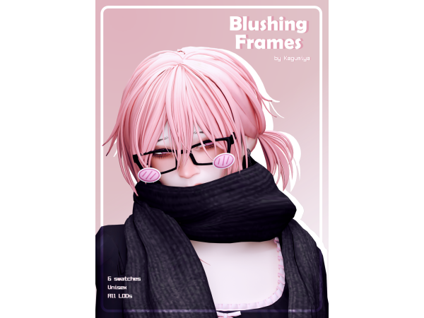 Maxis Match Kagumiya Blushing Frames - The Sims 4 Custom Content
