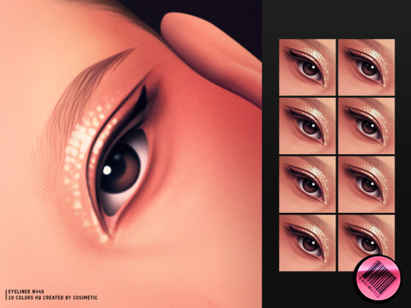 Maxis Match Crystal Glitter Eyeliner N440 by cosimetic - The Sims 4 Custom Content