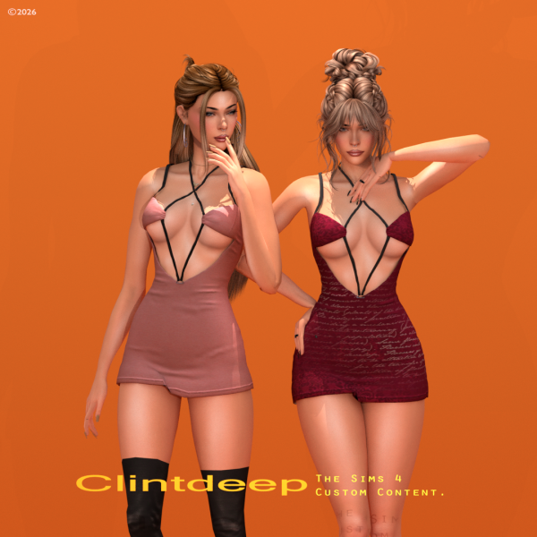 Alpha Clintdeep Brooklyn Dress by clintdeep - The Sims 4 Custom Content