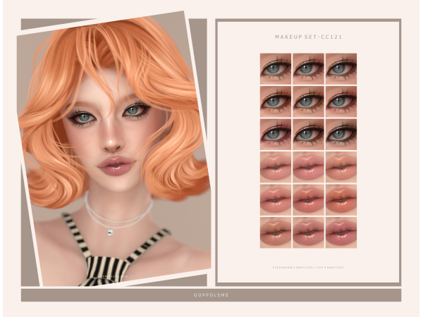 Alpha GPME GOLD MAKEUP SET CC121 by goppolsme - The Sims 4 Custom Content