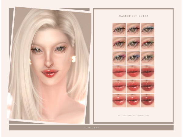 Alpha GPME GOLD MAKEUP SET CC122 by goppolsme - The Sims 4 Custom Content