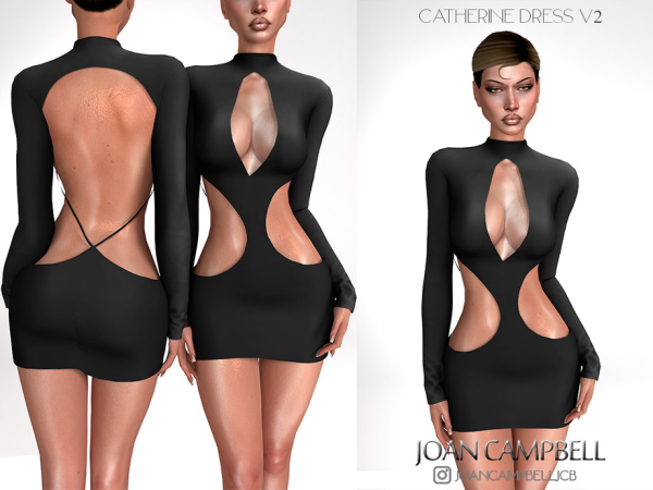 Alpha CATHERINE DRESS V2 by Joan_Campbell_Beauty_ - The Sims 4 Custom Content
