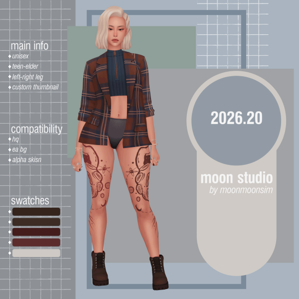 Mix tattoo 202620 by simsfinds - The Sims 4 Custom Content