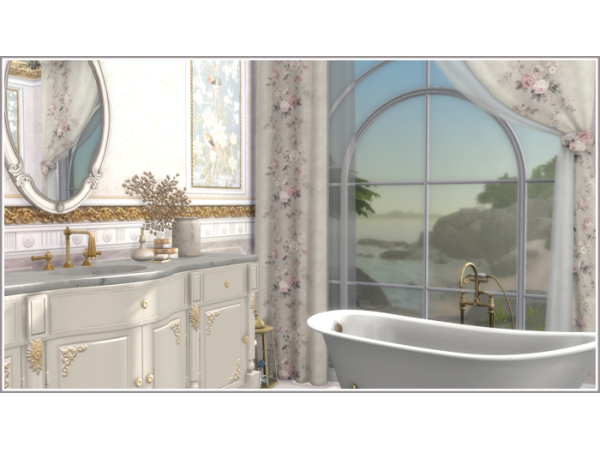 Alpha Olivia Shabby Bathroom - The Sims 4 Custom Content