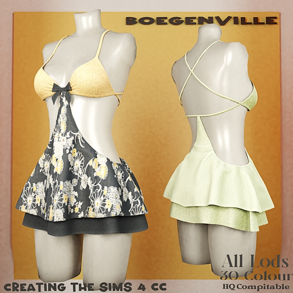 Alpha Boe_Marliean Dress by boegenville - The Sims 4 Custom Content
