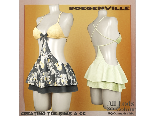 Alpha Boe_Marliean Dress - The Sims 4 Custom Content