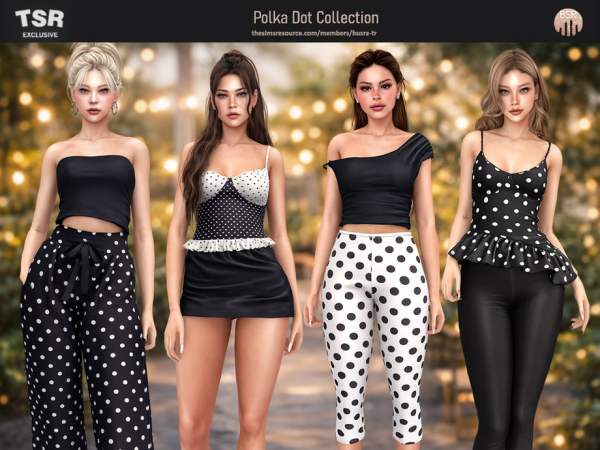 Alpha SET Polka Dot Collection BD1661 - The Sims 4 Custom Content