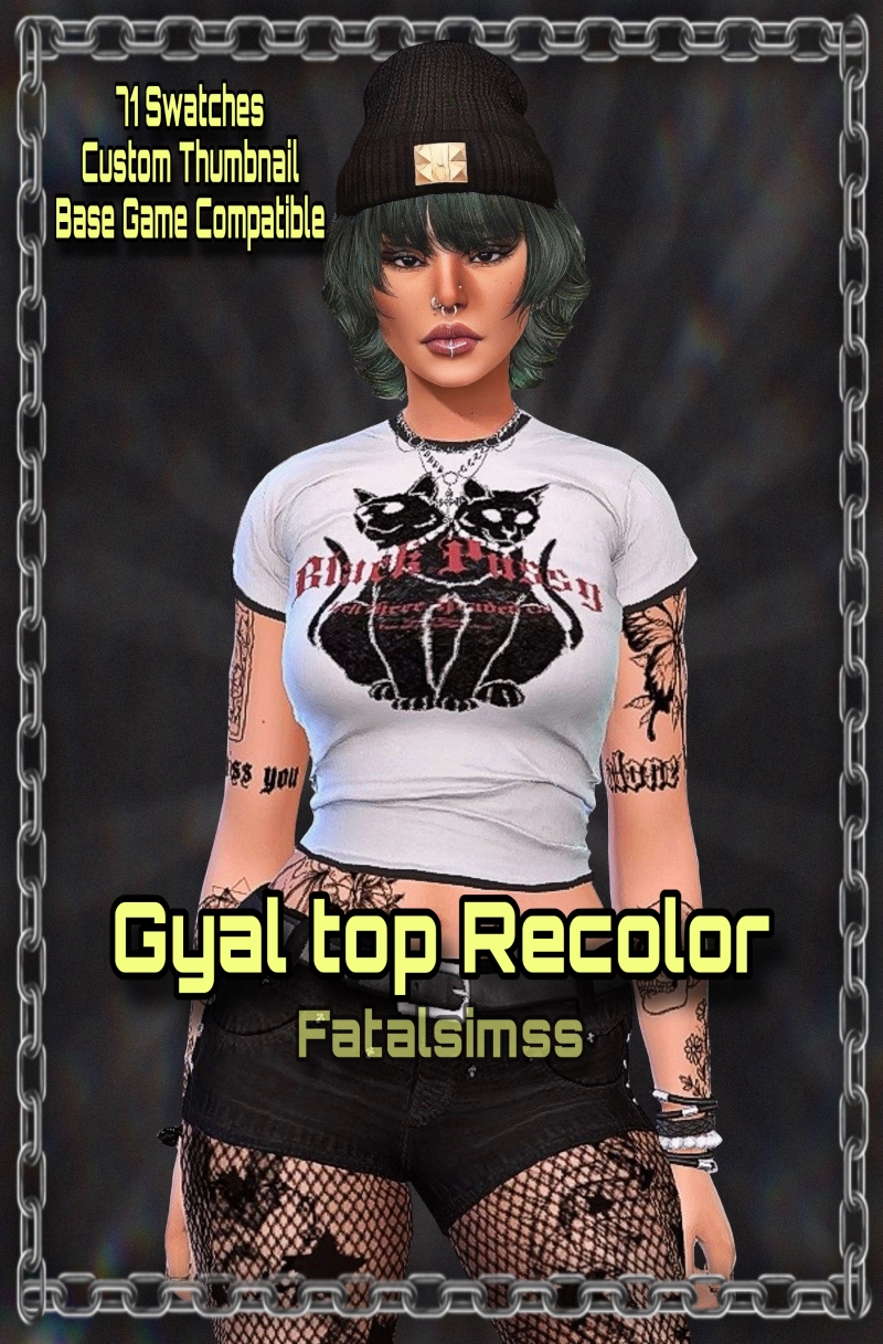 Alpha Fatalsimss Gyal Top Recolor - The Sims 4 Custom Content