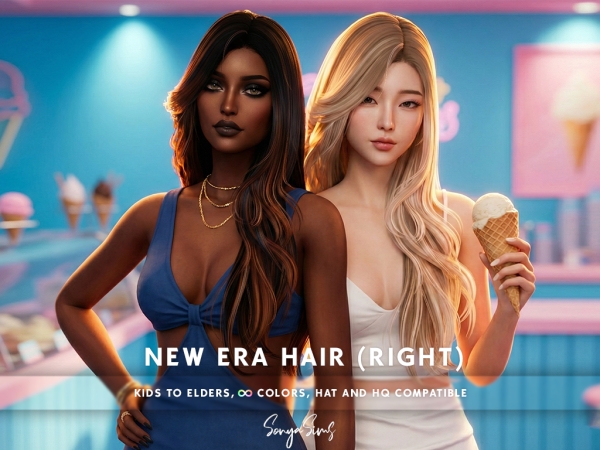 Alpha New Era Hair Left - The Sims 4 Custom Content