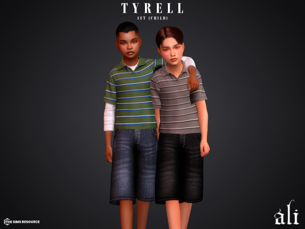 Alpha TYRELL set (child) by ali1 - The Sims 4 Custom Content