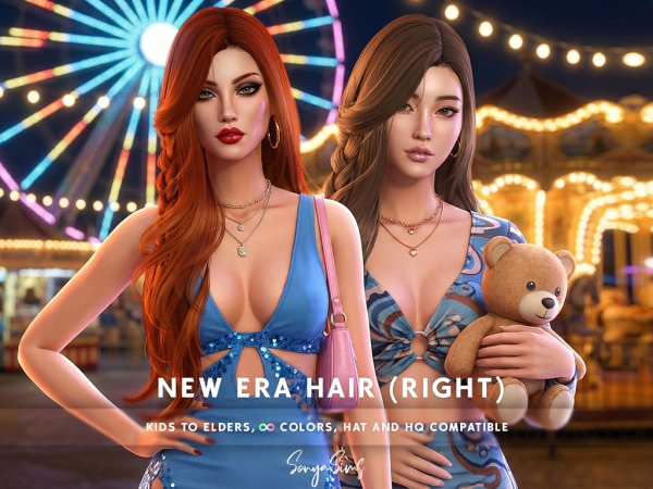 Alpha New Era Hair Left - The Sims 4 Custom Content