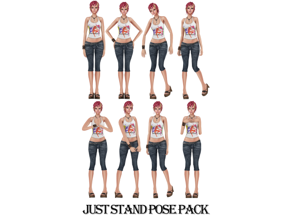 Mix JUST STAND POSE PACK by mugi14 - The Sims 4 Custom Content