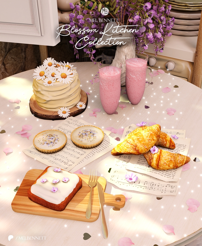 Mix Blossom Kitchen Collection by melbennett - The Sims 4 Custom Content