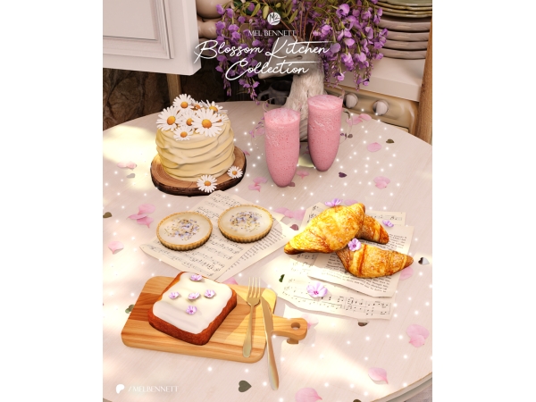 Mix Blossom Kitchen Collection - The Sims 4 Custom Content