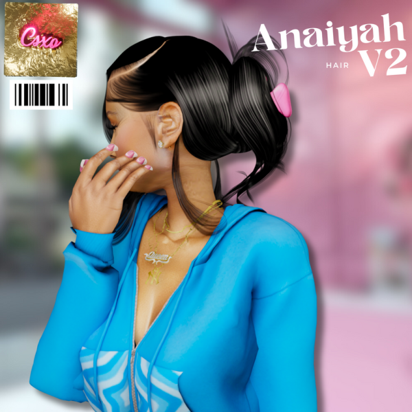 Alpha Anaiyah Hair V2 by simsfinds - The Sims 4 Custom Content