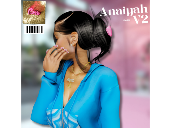 Alpha Anaiyah Hair V2 by cecesimsxo - The Sims 4 Custom Content