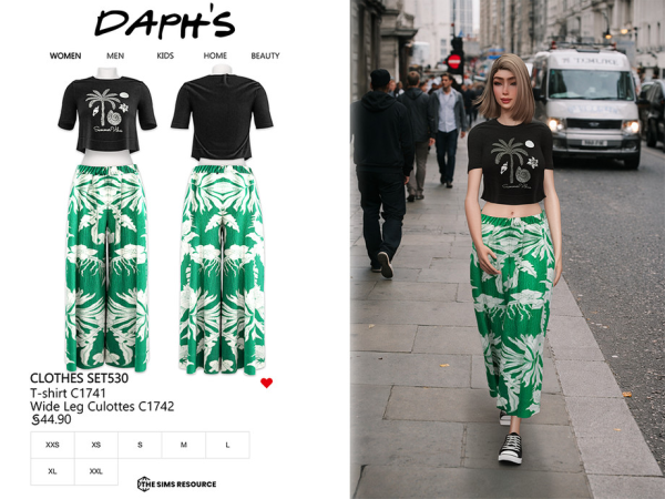 Alpha Daph's CLOTHES SET530 - The Sims 4 Custom Content