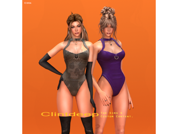 Clintdeep TS4 CC Chloe Bodysuit