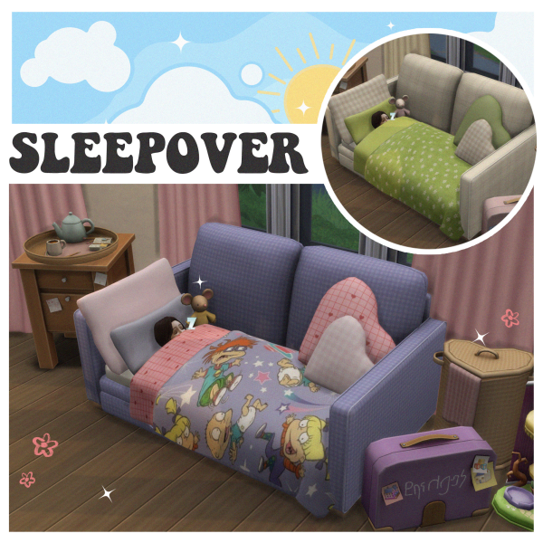 Maxis Match Sleepover by simsfinds - The Sims 4 Custom Content