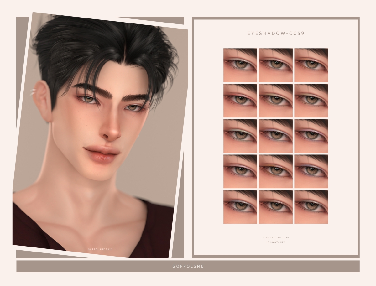 Alpha GPME GOLD Eyeshadow 59 by simsfinds - The Sims 4 Custom Content