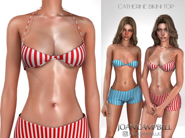 Alpha CATHERINE BIKINI TOP by Joan_Campbell_Beauty_ - The Sims 4 Custom Content
