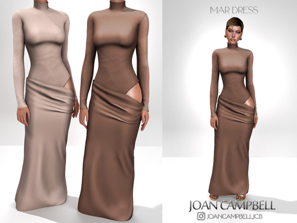 Alpha MAR DRESS by Joan_Campbell_Beauty_ - The Sims 4 Custom Content