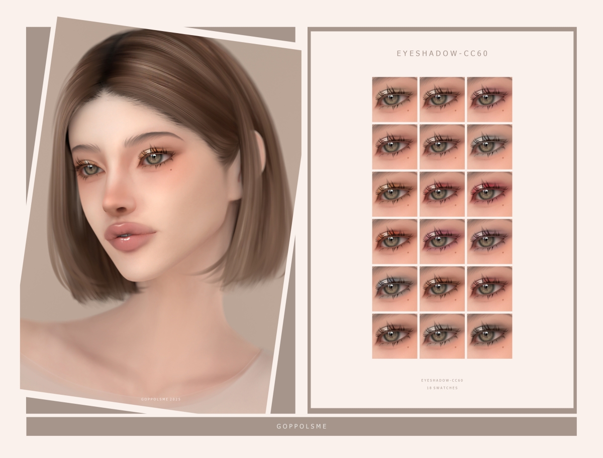Alpha GPME GOLD Eyeshadow 60 by simsfinds - The Sims 4 Custom Content