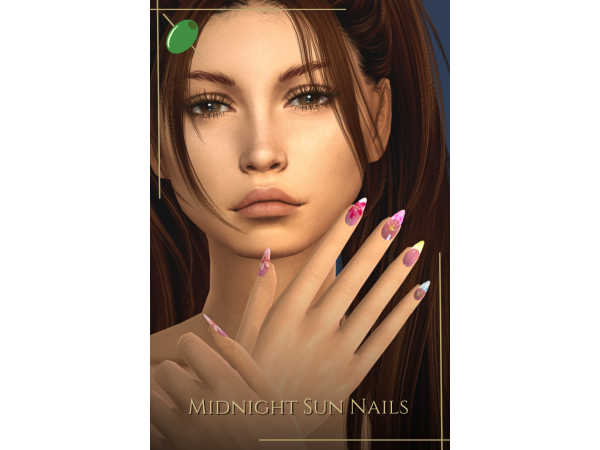 Alpha Midnight Sun Nails - The Sims 4 Custom Content